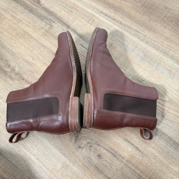 Poppy Barley Leather Chelsea Boot Chocolate Brown Minimalist Classic 6.5 - Picture 7 of 11